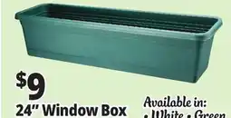 Ocean State Job Lot RUGG Green Window Box Planter with Saucer 24 offer