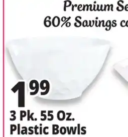 Ocean State Job Lot 3 Pk. 55 Oz. Plastic Bowls offer
