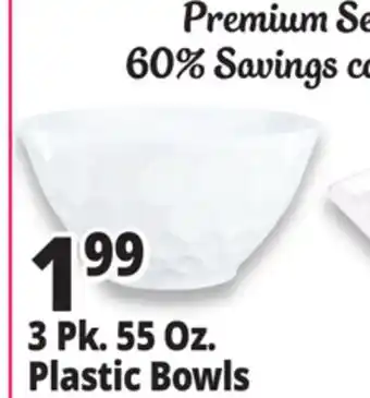 Ocean State Job Lot 3 Pk. 55 Oz. Plastic Bowls offer