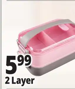 Ocean State Job Lot 2 Layer Food Bento Boxes offer