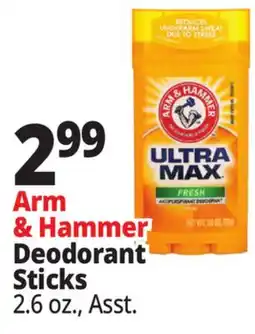 Ocean State Job Lot Arm & Hammer Deodorant Sticks offer