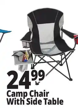 Ocean State Job Lot Oversized Folding Camp Chair with Side Table offer