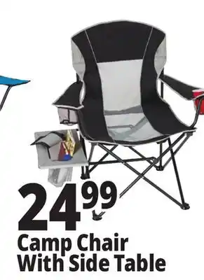 Ocean State Job Lot Oversized Folding Camp Chair with Side Table offer