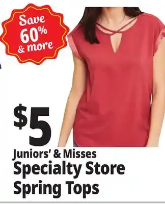Ocean State Job Lot Junior's & Misses Specialty Store Spring Tops offer