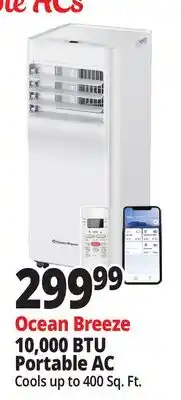 Ocean State Job Lot Ocean Breeze 10,000 BTU Portable AC offer
