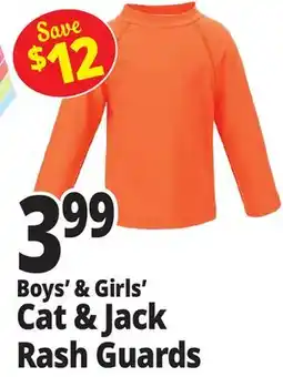 Ocean State Job Lot Boys' & Girls' Cat & Jack Rash Guards offer