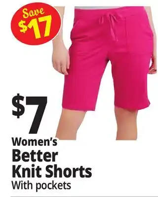 Ocean State Job Lot Women's Better Knit Shorts With pockets offer