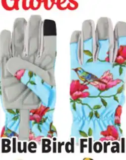 Ocean State Job Lot Blue Bird Floral Padded Palm Gloves offer