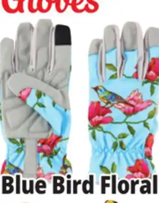 Ocean State Job Lot Blue Bird Floral Padded Palm Gloves offer