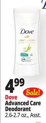 Ocean State Job Lot Dove Advanced Care Deodorant offer