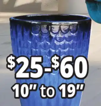 Ocean State Job Lot 10 to 19 Outdoor Glazed Ceramic Planters offer