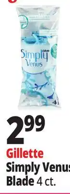 Ocean State Job Lot Gillette Simply Venus 2 Blade Disposable Razors 4 Count offer