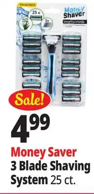 Ocean State Job Lot Money Saver 3 Blade Shaving System offer