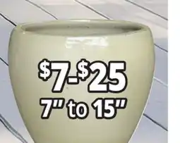 Ocean State Job Lot 7 to 15 Outdoor Glazed Ceramic Planters offer