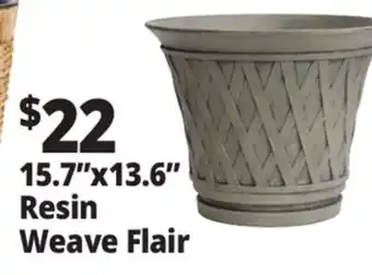 Ocean State Job Lot 15.7x13.6 Resin Weave Flair offer