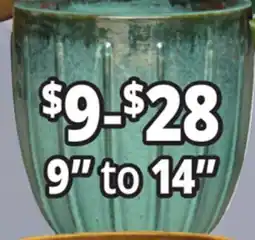 Ocean State Job Lot Outdoor Glazed Ceramic Planters 9 to 14 offer