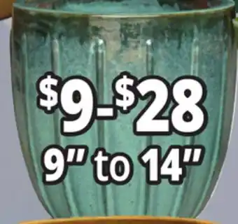 Ocean State Job Lot Outdoor Glazed Ceramic Planters 9 to 14 offer