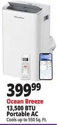 Ocean State Job Lot Ocean Breeze 13,500 BTU Portable AC offer