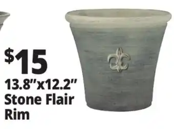 Ocean State Job Lot 13.8x12.2 Stone Flair Rim offer