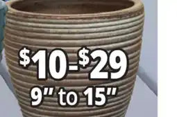 Ocean State Job Lot 9 to 15 Outdoor Glazed Ceramic Planters offer