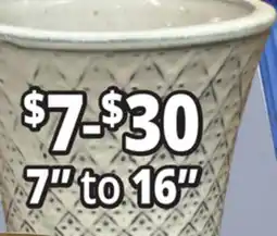 Ocean State Job Lot 7 to 16 Outdoor Glazed Ceramic Planters offer
