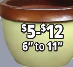 Ocean State Job Lot Outdoor Glazed Ceramic Planters 6 to 11 offer