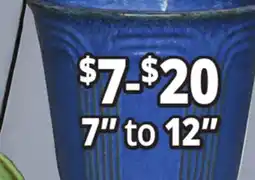Ocean State Job Lot 7 to 12 Outdoor Glazed Ceramic Planters offer