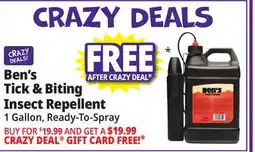 Ocean State Job Lot Ben's Tick & Biting Insect Repellent offer