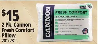 Ocean State Job Lot Cannon Fresh Comfort Bed Pillows 2 Pack offer