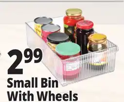 Ocean State Job Lot Small Bin With Wheels offer