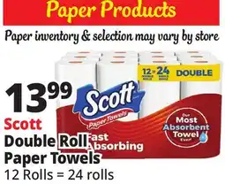 Ocean State Job Lot Scott Double Roll Paper Towels offer
