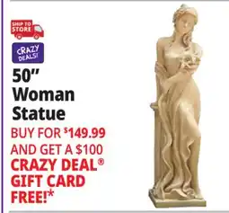 Ocean State Job Lot 50 Infinity Woman Garden Statue offer