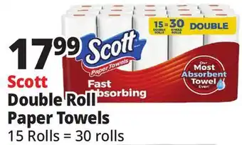Ocean State Job Lot Scott Double Roll Paper Towels offer