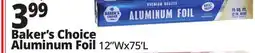 Ocean State Job Lot Baker's Choice Premium Quality Aluminum Foil 75 sq ft offer