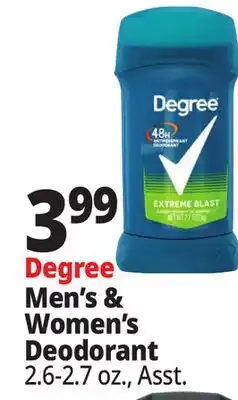 Ocean State Job Lot Degree Extreme Blast Antiperspirant Deodorant 2.7 oz offer