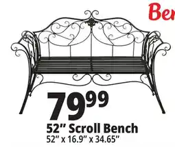 Ocean State Job Lot Outdoor Living Furnishings Metal Garden Bench offer