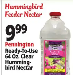 Ocean State Job Lot Pennington Ultra Electro-Nectar Hummingbird Food 64 oz offer