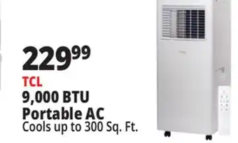 Ocean State Job Lot TCL 9 500 BTU Smart Portable Air Conditioner offer