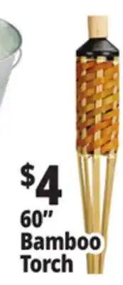 Ocean State Job Lot 60 Woven Bamboo Torch with Cap offer