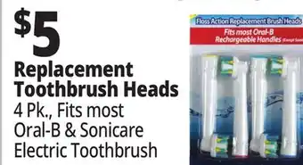 Ocean State Job Lot Dentacare Flexisoft Replacement Brush Heads 4 Count offer