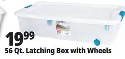 Ocean State Job Lot Sterilite Wheeled Latch Top Storage Box 56 Qt offer