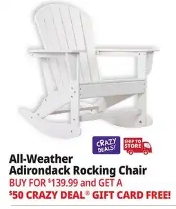 Ocean State Job Lot All-Weather Adirondack Rocking Chair offer