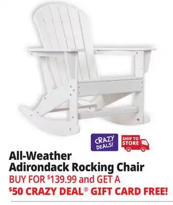 Ocean State Job Lot All-Weather Adirondack Rocking Chair offer