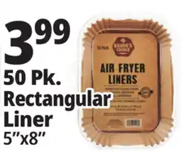 Ocean State Job Lot Baker's Choice Rectangle Air Fryer Liners 50 Count offer