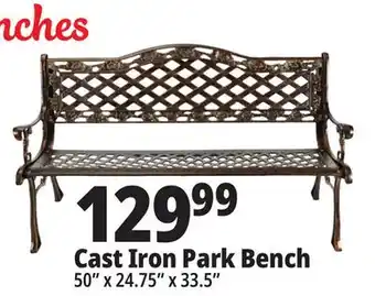 Ocean State Job Lot 50 Cast Iron Bench offer