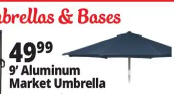 Ocean State Job Lot 9' Aluminum Market Umbrella with Tilt offer