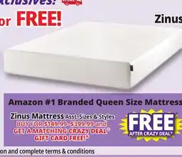 Ocean State Job Lot Zinus offer