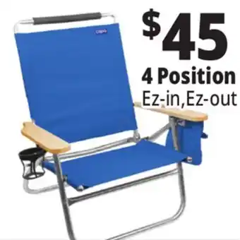 Ocean State Job Lot 4-Position Copa High Back Beach Chair offer