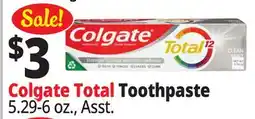 Ocean State Job Lot Colgate Total Clean Mint Toothpaste 5.29 oz offer