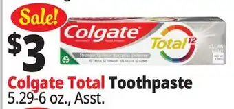 Ocean State Job Lot Colgate Total Clean Mint Toothpaste 5.29 oz offer